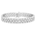 thumbnail image 1 of Oval Cut 3 Row Gemstone Bracelet in Sterling Silver, 1 of 4
