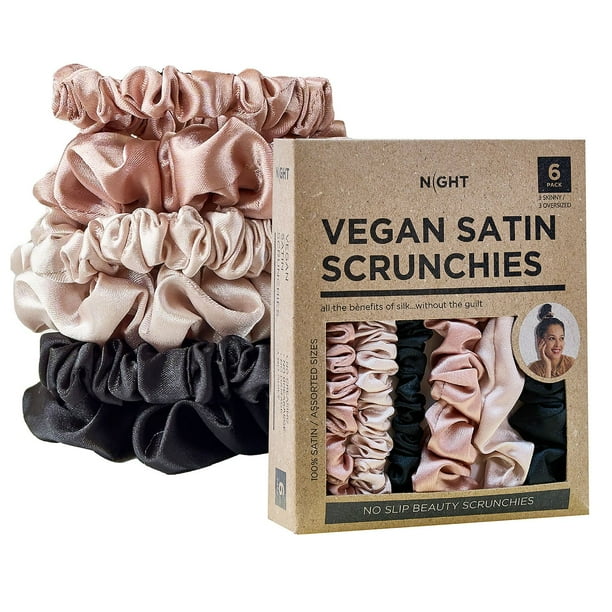 NIGHT Vegan Satin Assorted Scrunchies, 6 ct. - Samsclub.com