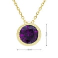thumbnail image 6 of Round Cut Gemstone Bezel Pendant in 14K Gold, 6 of 6