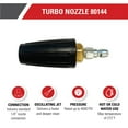 thumbnail image 2 of Universal Turbo Nozzle 80144 1/4-Inch Quick Connect, Hot- or Cold-Water Use RATED UP TO 4500 PSI, 2 of 3