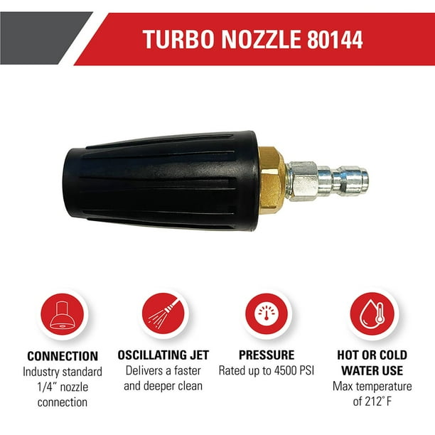 Universal Turbo Nozzle 80144 1/4-Inch Quick Connect, Hot- or Cold