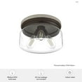 thumbnail image 5 of Hunter Devon Park Clear Glass 3 Light Flush Mount Ceiling Light Fixture, 5 of 7