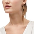 thumbnail image 5 of Italian Diamond-Cut Elongated Teardrop Earrings in 14k Yellow Gold, 5 of 7