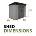 thumbnail image 10 of Lifetime 8' x 5' Modern Outdoor Storage Shed, Gray, 10 of 10