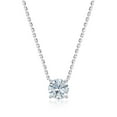 thumbnail image 1 of Lab Created Solitaire Diamond Pendant Necklace in 18K Gold, 1 of 7