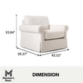 thumbnail image 4 of Member's Mark Brinkley Linen Rolled Arm Skirted Chair, 4 of 8