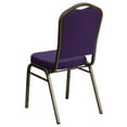 thumbnail image 3 of Flash Furniture Hercules Series Crown Back Fabric Banquet Chair, Purple (Select Quantity), 3 of 4