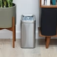 thumbnail image 5 of Clorox Slim Open Top Anti-Microbial Odor Protection 2.6 Gallon Stainless Steel Trash Can - Silver or Black, 5 of 6