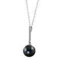 thumbnail image 2 of Cultured Freshwater Pearl and 0.04 CT.T.TW. Diamond Pendant Necklace in 14K Gold, 2 of 5