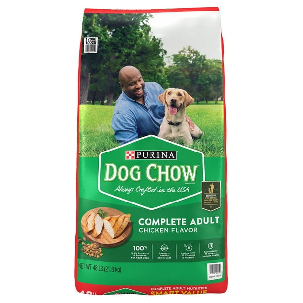 Purina Dog Chow Complete, Chicken Flavor, Adult Dry Dog Food, 48