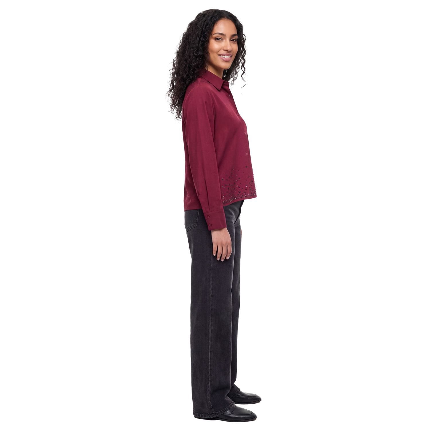 Express Women's Cropped Button-Down Top - Samsclub.com