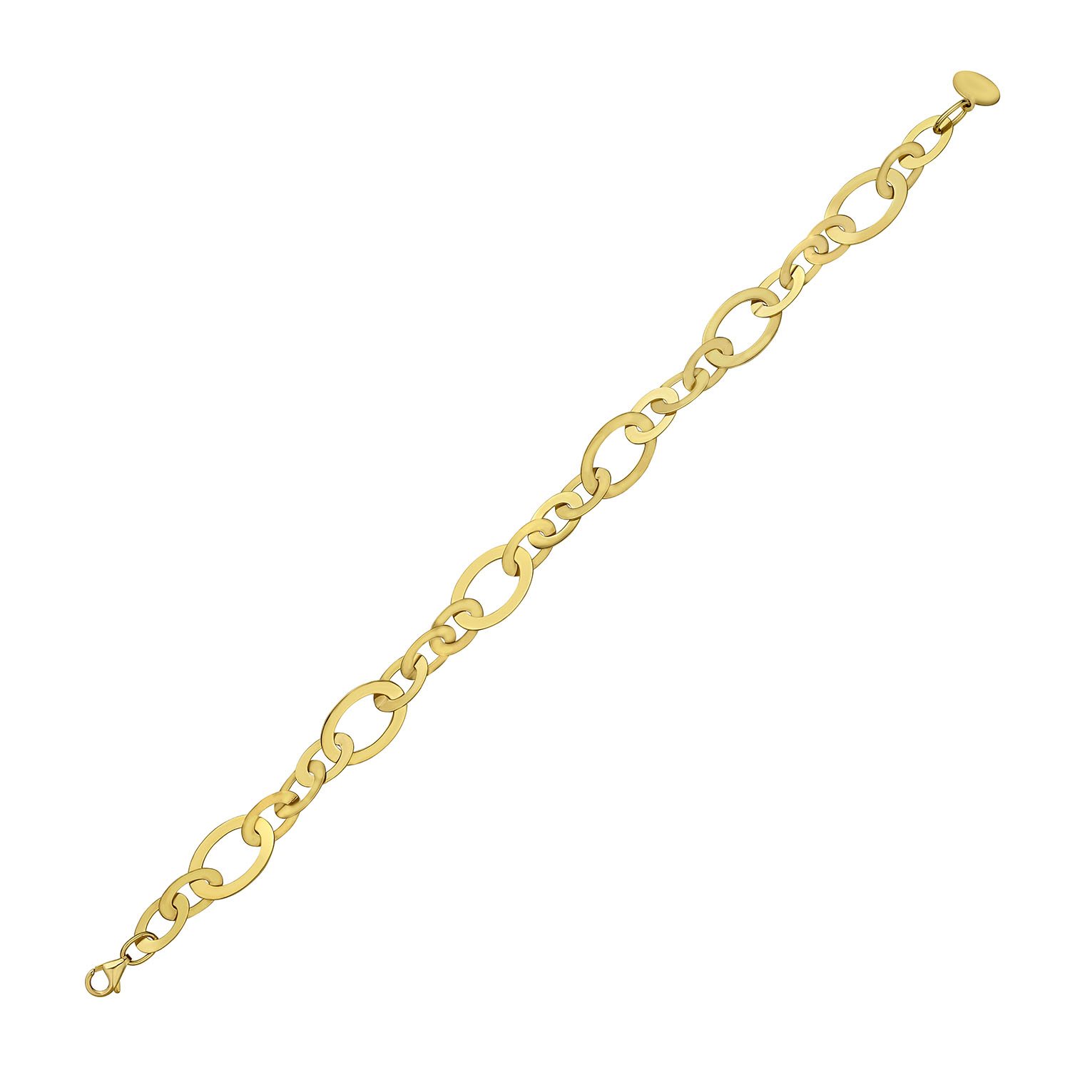 Interlocked Oval Link Bracelet in 14K Yellow Gold - Samsclub.com