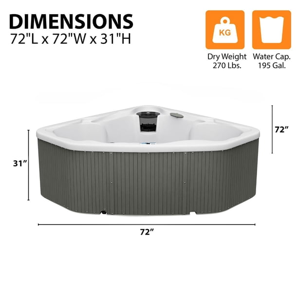 Lifesmart LS300 Plus 2‑Person 17‑Jet Plug and Play Hot Tub