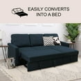 thumbnail image 3 of Lincoln Fabric Reversible Storage Sectional with Pullout Bed, Assorted Colors, 3 of 11