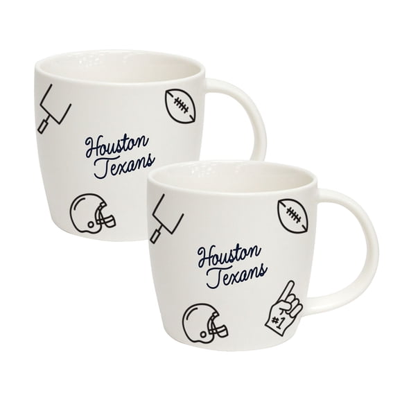 Logo Brands Houston Texans 18oz Playmaker Mug Bundle