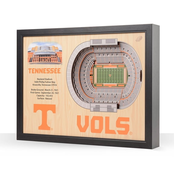 YouTheFan Tennessee Volunteers 25-Layer Football Stadium View 3D Wall Art