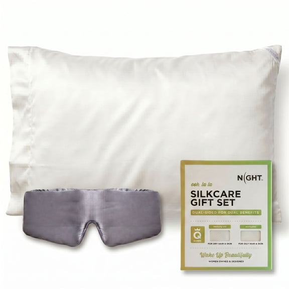 NIGHT Silk Care Set with Pillowcase & Eyemask