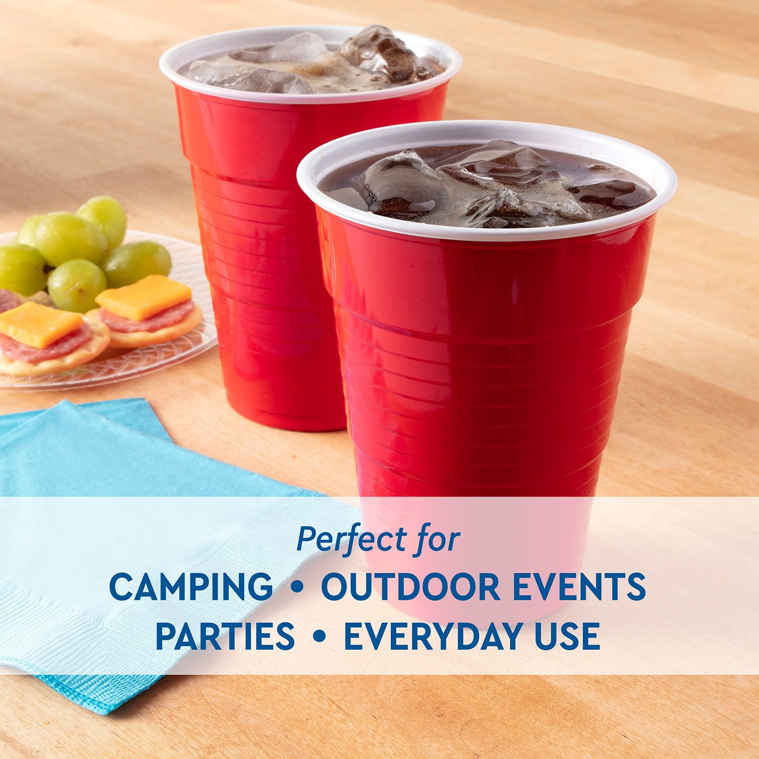 Heavy-Duty Disposable Red Cups - 18 oz - 240 ct