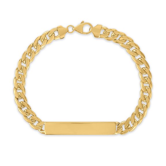8.5" Miami Cuban ID High Polish Bracelet in 14K Gold