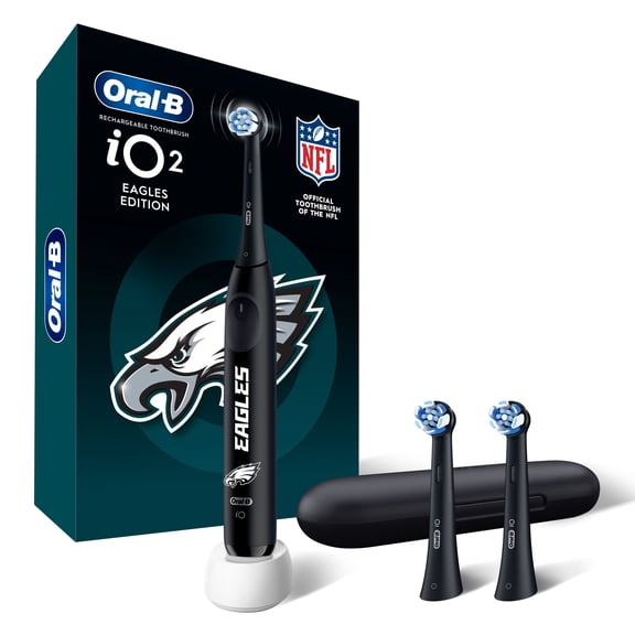 Oral-B iO Series 2 NFL Philadelphia Eagles Electric Toothbrush, Handle + 2 Brush Heads