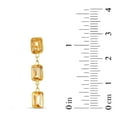 thumbnail image 4 of Emerald Cut Gemstone Dangle Earrings in 14K Gold, 4 of 4