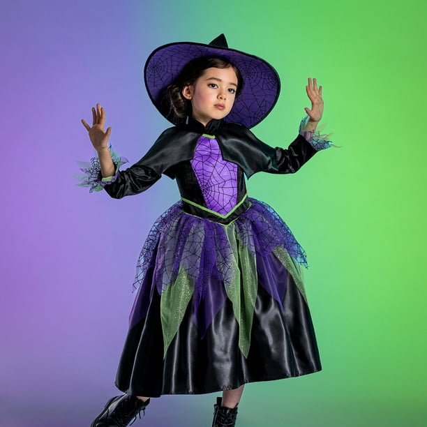 green and purple witch dress Member's Mark Kids Premium Costume Category:SEQUINS