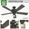 thumbnail image 7 of Hunter 52" Crestfield Indoor Ceiling Fan with LED Light and Pull Chain, 7 of 10