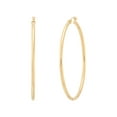 thumbnail image 1 of High Polish Round Tube Hoop Earrings in 14K Gold, 1 of 5