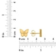 thumbnail image 6 of High Polish Butterfly Stud Earrings in 14K Yellow Gold, 6 of 6