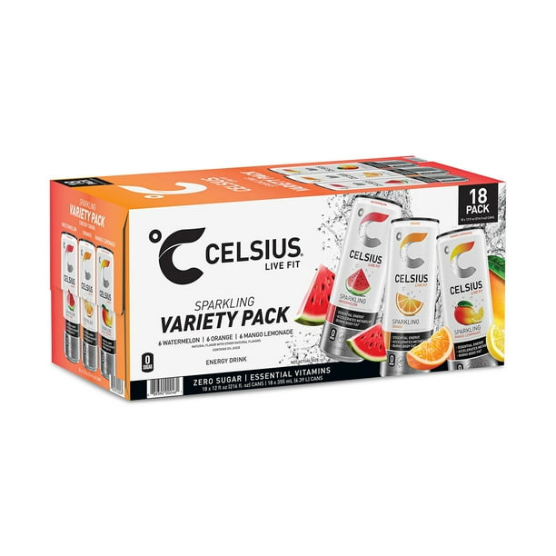 Celsius Sparkling Core Variety Pack, 12 fl. oz., 18 pk. - Samsclub.com