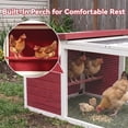 thumbnail image 5 of Outdoor chicken coop for 2-3 chickens, 57" L x 29" W x 25" H, Red & White, 5 of 6