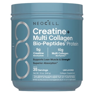 NeoCell® Creatine + Multi Collagen Bio-Peptides™ Protein Unflavored Powder, 19 oz (540 g)