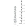thumbnail image 4 of Round Cut Oval Shape Diamond Hoop Earrings in 14K Gold, 4 of 4