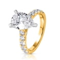 thumbnail image 2 of Lab Created Pear Cut Diamond Ring in 18K Gold, 2 of 5