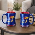 thumbnail image 4 of Logo Brands Kansas Jayhawks 14oz Relief Mug Set, 4 of 4