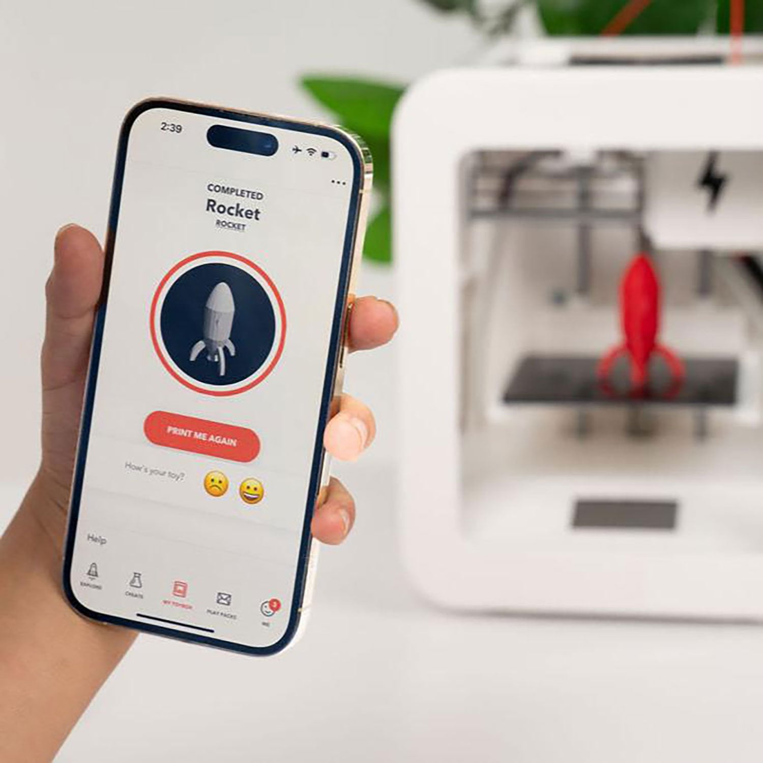 Toybox Alpha Two 3D Kid-Friendly Printer and Coconut Printer Food