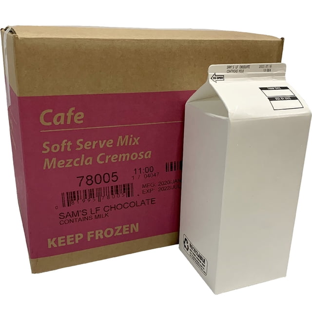 Member's Mark Cafe Chocolate Frozen Yogurt Soft Serve Mix, Frozen, Case, 6 ct.