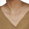 thumbnail image 4 of 0.45 CT. T.W. Round Cut Curved Bar Diamond Necklace in 14K Gold, 4 of 5