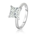 thumbnail image 2 of Lab Created Princess Cut Solitaire Diamond Ring, 2 of 7