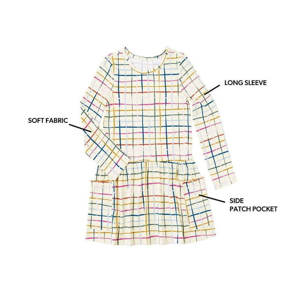 ミュージシャン Shirts Dress \"COD3 OF P3RFUM3 ZOZ5\" Notch Neck Long Sleeve Skater Dress | maurices