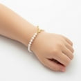 thumbnail image 3 of Children's 5" w/.5" Extender 4-4.5mm Cultured Freshwater Pearl Bracelet in 14K Gold, 3 of 4