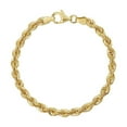 thumbnail image 1 of Diamond Cut Rope Chain Bracelet in 14K Gold, 1 of 6