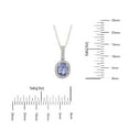 thumbnail image 6 of Oval Cut Genuine Gemstone & 0.11 CT. T.W. Diamond Halo Pendant Necklace in 14K Gold, 6 of 6