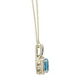 thumbnail image 2 of Swiss & London Blue Topaz Pendant Necklace & 0.21 CT. T.W. Diamonds in 14K Gold, 2 of 5