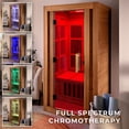 thumbnail image 10 of Backyard Discovery 1-Person Cedar Indoor Infrared Sauna with Red Light Therapy & Chromotherapy, 10 of 15