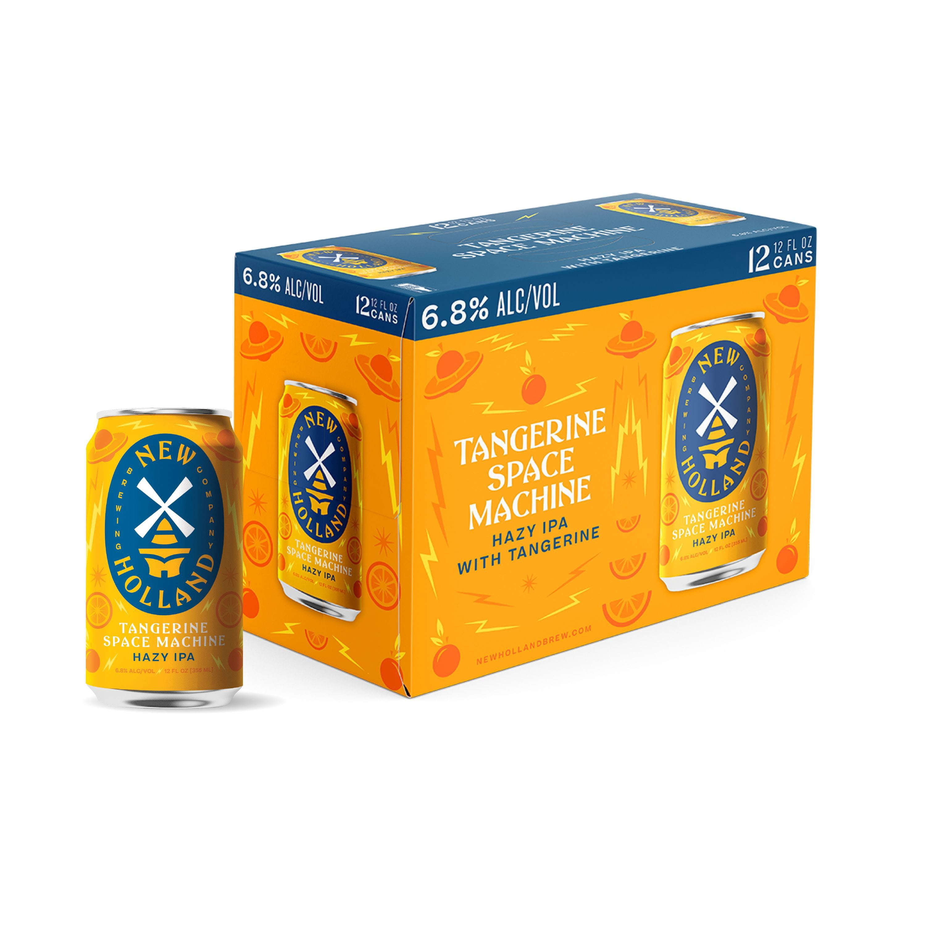 New Holland Brewing Tangerine Space Machine IPA Ale Beer, 12 fl