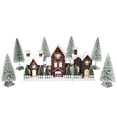thumbnail image 2 of Member's Mark Pre-Lit Red Plaid Village, 9 pc., 2 of 4