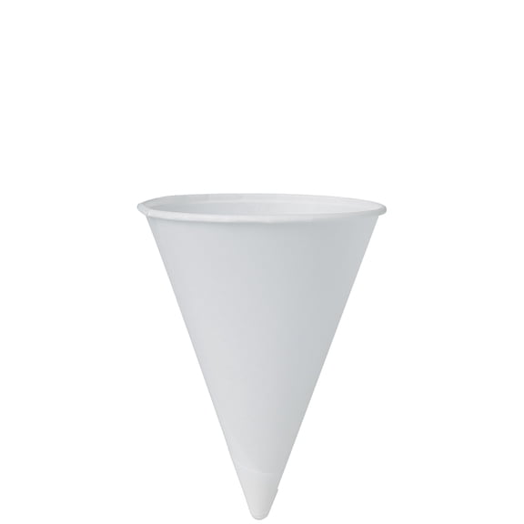 DART, Paper Cold Drink Cone Cups, White, 4 oz., 5000 ct.