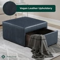 thumbnail image 4 of Studio Living Hailey Storage Ottoman in Brown Faux Leather, 4 of 8