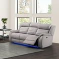 thumbnail image 7 of Tristan 3pc Fabric Power Reclining Set with Heat and Massage, Gray, 7 of 23